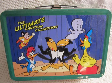 Vintage OLD CARTOON Tin Container Lunch Box Mighty Mouse 